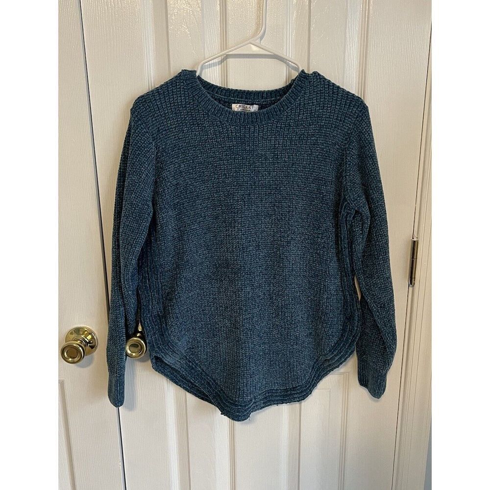 NWT CHIGANT Womens Small Blue Soft Polyester Long Sleeve‎ Sweater